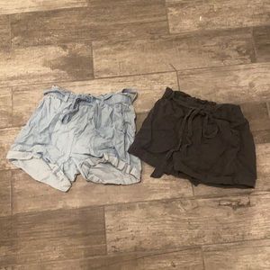 2 Aerie Paper-bag Shorts